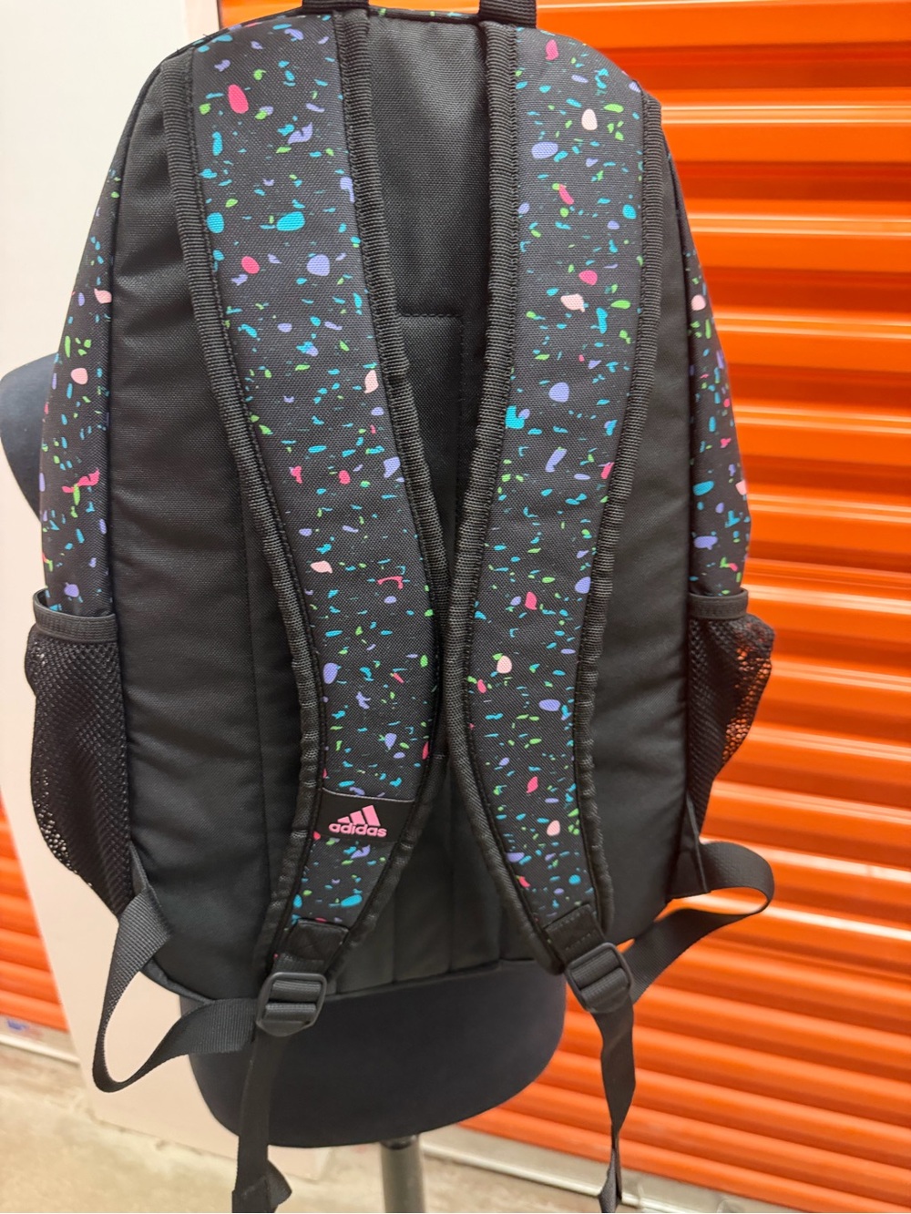 NWT Adidas Kids Young Creator 2 Black Backpack with Pink Accents and Multicolor - Picture 7 of 7